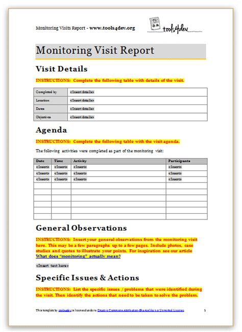 factory visit report template free download